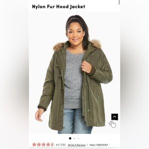 EUC Torrid Nylon Fur Hood Jacket Size 2